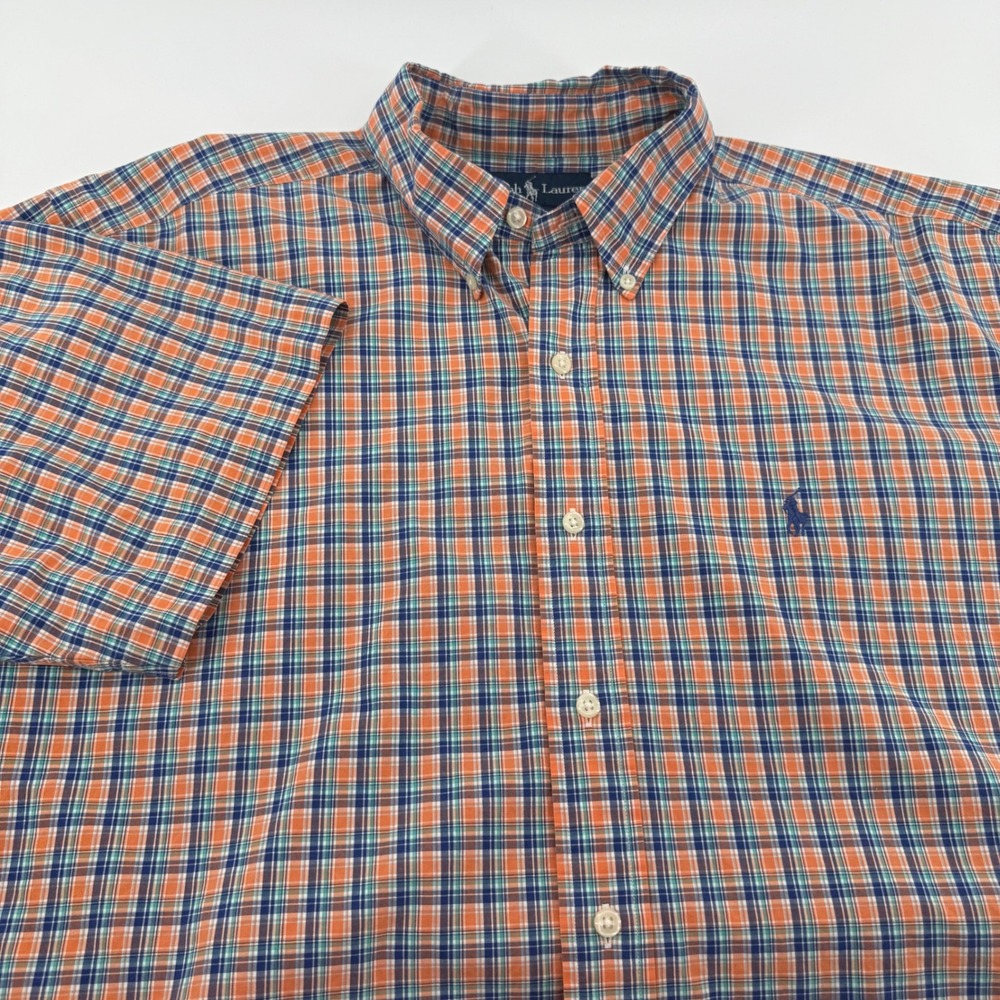 Polo Ralph Lauren Mens XL Classic Fit Plaid Short Sleeve Button Down Shirt